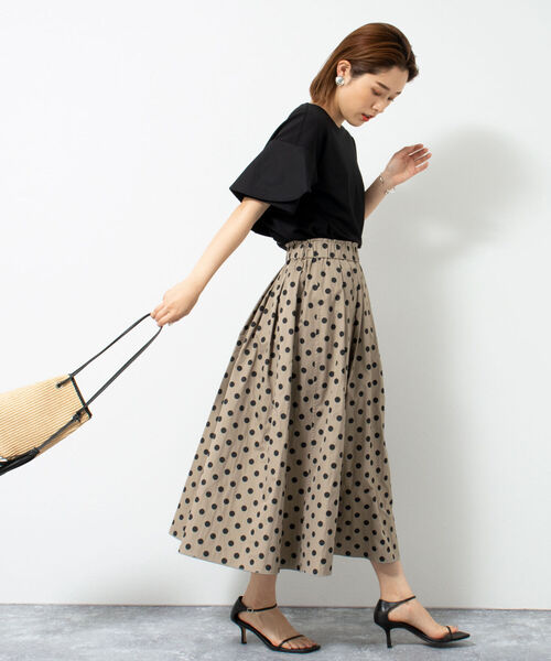 NOLLEY’S(ノーリーズ)の「◇【WEB限定カラーあり】リバーシブルタフタドットジャガードスカート(スカート・レディース・ブラック系その他/ブラウン系その他5/ベージュ系その他4・1/2)」の17枚目の写真