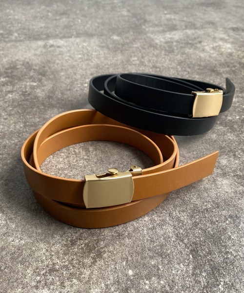 DouDou(ドゥドゥ)の「スクエアバックルベルト(ベルト・レディース・ブラック/キャメル・FREE)」の6枚目の写真