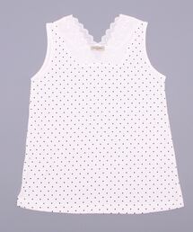 Samansa Mos2 | Vネックレースノースリーブカットソー(Tシャツ/カットソー)