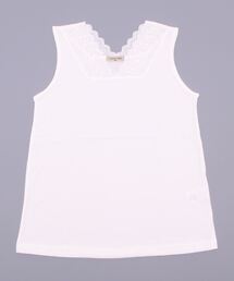 Samansa Mos2 | Vネックレースノースリーブカットソー(Tシャツ/カットソー)