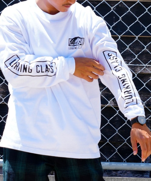 LURKING CLASS（ラーキングクラス）の「【ムラサキスポーツ別注】LURKING CLASS/ラーキングクラス オーバーサイズロンT バックプリント/スリーブロゴ ペイズリー柄  ST22FTM01（Tシャツ/カットソー・メンズ・グリーン/ブラック/ホワイト・L/M/XL）」の6枚目の写真