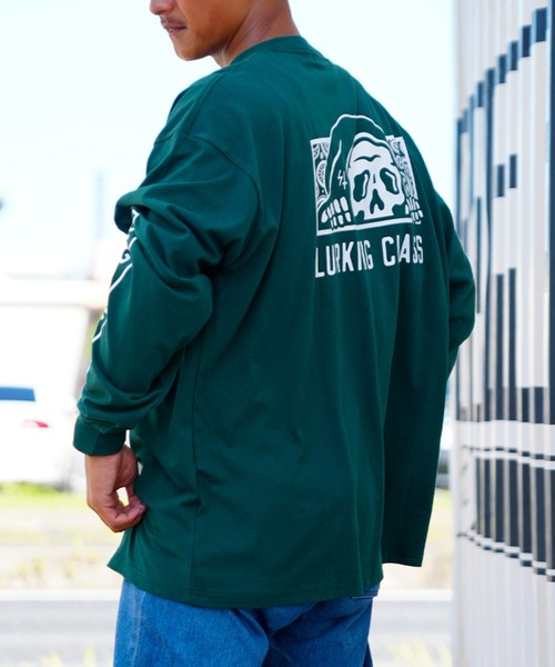LURKING CLASS（ラーキングクラス）の「【ムラサキスポーツ別注】LURKING CLASS/ラーキングクラス オーバーサイズロンT バックプリント/スリーブロゴ ペイズリー柄  ST22FTM01（Tシャツ/カットソー・メンズ・グリーン/ブラック/ホワイト・L/M/XL）」の18枚目の写真