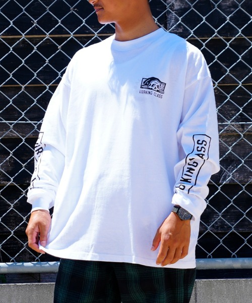 LURKING CLASS（ラーキングクラス）の「【ムラサキスポーツ別注】LURKING CLASS/ラーキングクラス オーバーサイズロンT バックプリント/スリーブロゴ ペイズリー柄  ST22FTM01（Tシャツ/カットソー・メンズ・グリーン/ブラック/ホワイト・L/M/XL）」の5枚目の写真