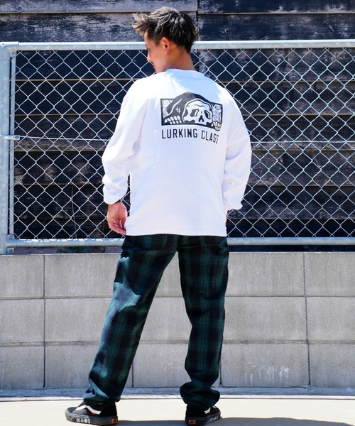 LURKING CLASS（ラーキングクラス）の「【ムラサキスポーツ別注】LURKING CLASS/ラーキングクラス オーバーサイズロンT バックプリント/スリーブロゴ ペイズリー柄  ST22FTM01（Tシャツ/カットソー・メンズ・グリーン/ブラック/ホワイト・L/M/XL）」の10枚目の写真