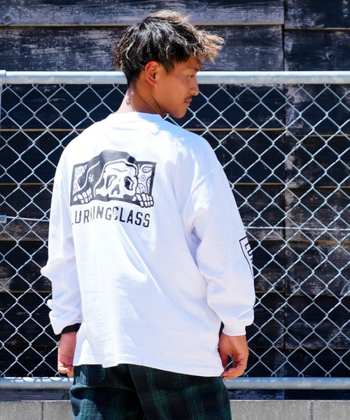 LURKING CLASS（ラーキングクラス）の「【ムラサキスポーツ別注】LURKING CLASS/ラーキングクラス オーバーサイズロンT バックプリント/スリーブロゴ ペイズリー柄  ST22FTM01（Tシャツ/カットソー・メンズ・グリーン/ブラック/ホワイト・L/M/XL）」の7枚目の写真