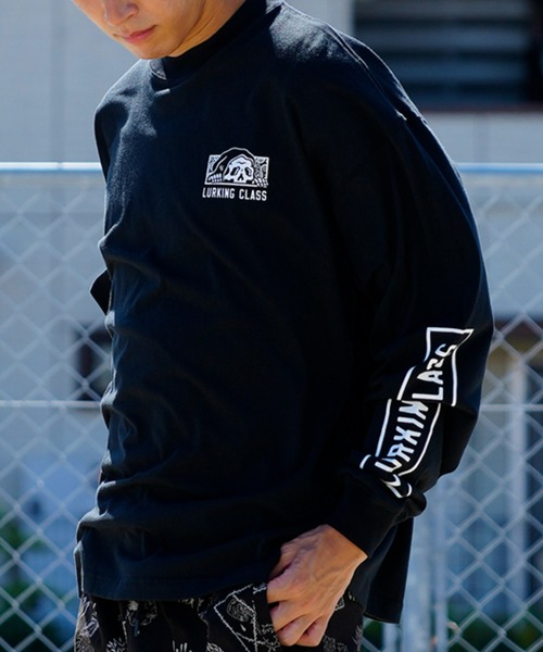 LURKING CLASS（ラーキングクラス）の「【ムラサキスポーツ別注】LURKING CLASS/ラーキングクラス オーバーサイズロンT バックプリント/スリーブロゴ ペイズリー柄  ST22FTM01（Tシャツ/カットソー・メンズ・グリーン/ブラック/ホワイト・L/M/XL）」の12枚目の写真