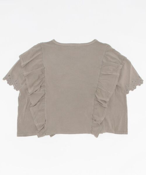 Samansa Mos2（サマンサ モスモス）の「ピグメントフリルカットソー（Tシャツ/カットソー・レディース・キナリ/モカ/ブラック・ﾌﾘ-）」の5枚目の写真