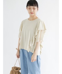 Samansa Mos2 | ピグメントフリルカットソー(Tシャツ/カットソー)