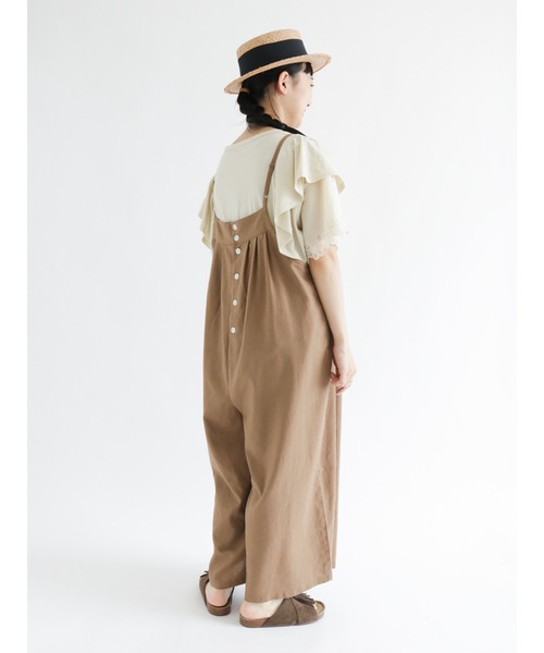 Samansa Mos2（サマンサ モスモス）の「ピグメントフリルカットソー（Tシャツ/カットソー・レディース・キナリ/モカ/ブラック・ﾌﾘ-）」の13枚目の写真