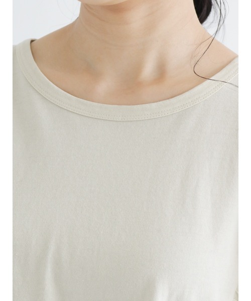 Samansa Mos2（サマンサ モスモス）の「ピグメントフリルカットソー（Tシャツ/カットソー・レディース・キナリ/モカ/ブラック・ﾌﾘ-）」の16枚目の写真