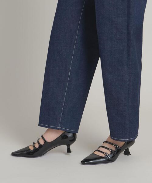 ODETTE E ODILE（オデットエオディール）の「トリプルストラップ パンプス50（パンプス・レディース・ブラック/ダークブラウン・22.5cm/23.5cm/24cm/23cm/24.5cm/22cm）」の6枚目の写真