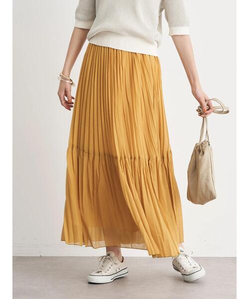 earth music&ecology(アースミュージックアンドエコロジー)の「ランダムプリーツボリュームスカート(スカート・レディース・オフホワイト/ブルー/イエロー/ブラック系その他5・FREE)」の6枚目の写真