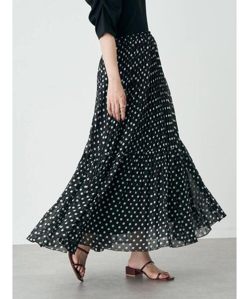 earth music&ecology(アースミュージックアンドエコロジー)の「ランダムプリーツボリュームスカート(スカート・レディース・オフホワイト/ブルー/イエロー/ブラック系その他5・FREE)」の8枚目の写真