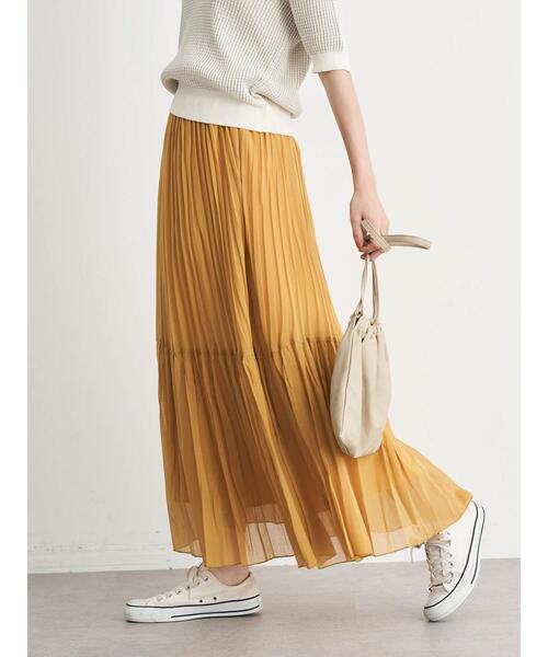 earth music&ecology(アースミュージックアンドエコロジー)の「ランダムプリーツボリュームスカート(スカート・レディース・オフホワイト/ブルー/イエロー/ブラック系その他5・FREE)」の15枚目の写真