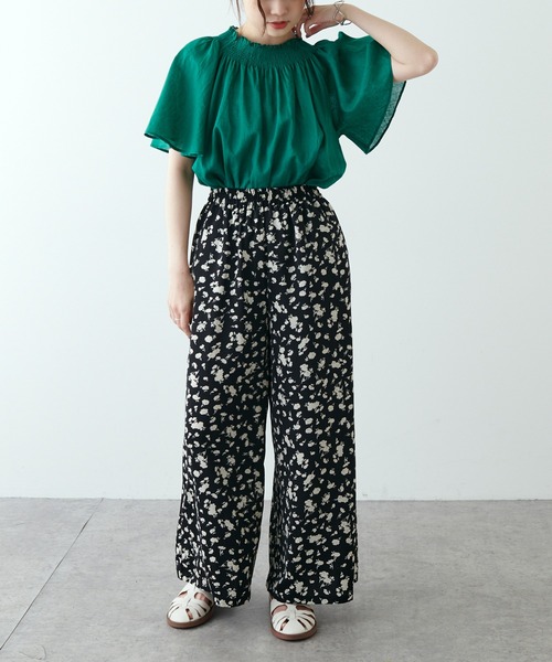 PUAL CE CIN（ピュアルセシン）の「綿麻ローンブラウス（シャツ/ブラウス・レディース・ブラック/ピンク/グリーン・FREE）」の4枚目の写真