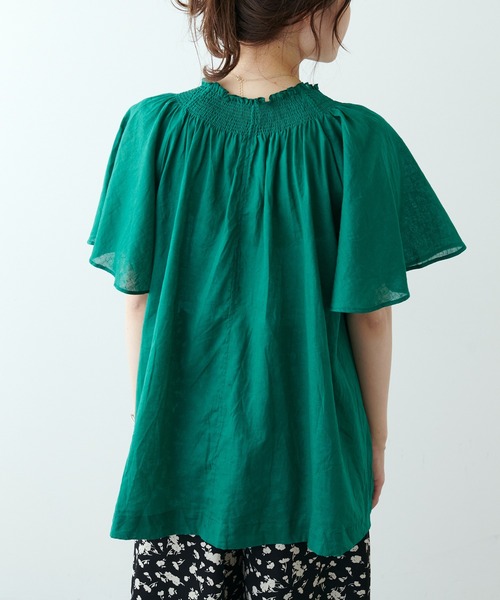 PUAL CE CIN（ピュアルセシン）の「綿麻ローンブラウス（シャツ/ブラウス・レディース・ブラック/ピンク/グリーン・FREE）」の20枚目の写真