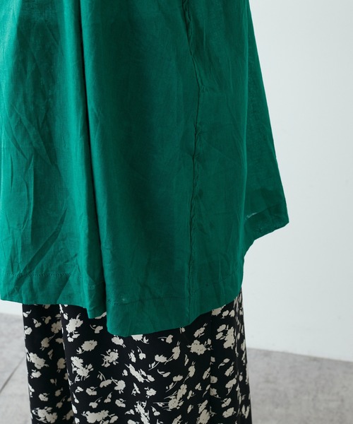 PUAL CE CIN（ピュアルセシン）の「綿麻ローンブラウス（シャツ/ブラウス・レディース・ブラック/ピンク/グリーン・FREE）」の8枚目の写真
