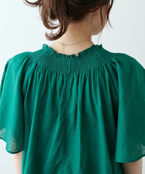 PUAL CE CIN（ピュアルセシン）の「綿麻ローンブラウス（シャツ/ブラウス・レディース・ブラック/ピンク/グリーン・FREE）」の16枚目の写真