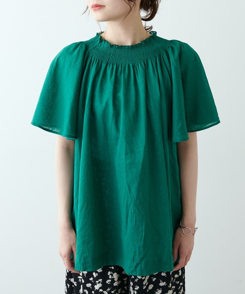 PUAL CE CIN（ピュアルセシン）の「綿麻ローンブラウス（シャツ/ブラウス・レディース・ブラック/ピンク/グリーン・FREE）」の10枚目の写真