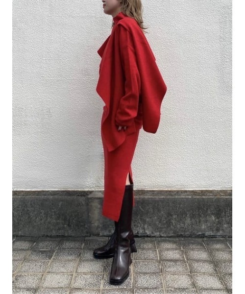 THROW by SLY（スローバイスライ）の「THROW SQUARE KNEE BOOTS スクエア ニーブーツ ロングブーツ（ブーツ・レディース・グリーン/ブラウン・LARGE/SMALL/MEDIUM）」の13枚目の写真