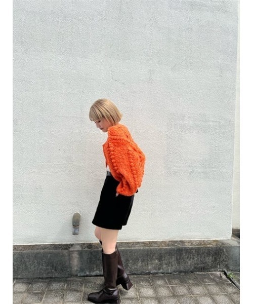 THROW by SLY（スローバイスライ）の「THROW SQUARE KNEE BOOTS スクエア ニーブーツ ロングブーツ（ブーツ・レディース・グリーン/ブラウン・LARGE/SMALL/MEDIUM）」の21枚目の写真
