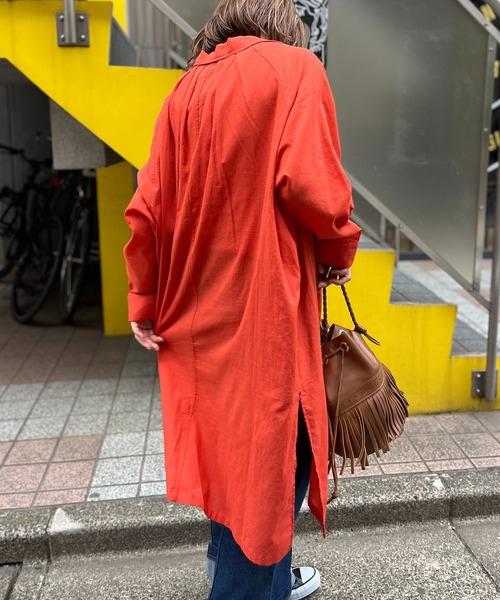 mi via loca(ミヴィアロカ)の「オーバーサイズ開衿シャツワンピース(シャツ/ブラウス・レディース・ブラック/オレンジ/ブルー/ライトベージュ・FREE)」の19枚目の写真