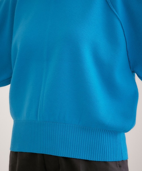 COLLAGE GALLARDAGALANTE（コラージュガリャルダガランテ）の「色違いが欲しい/スウェット感覚で着れるラグランニット/手洗い可/WEB限定カラー有（ニット/セーター・レディース・ブラック/ネイビー/ブラウン/ブルー/キナリ・FREE）」の9枚目の写真