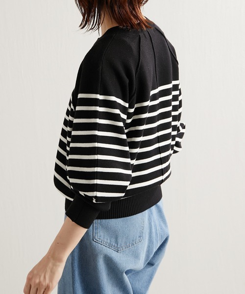 COLLAGE GALLARDAGALANTE（コラージュガリャルダガランテ）の「色違いが欲しい/スウェット感覚で着れるラグランニット/手洗い可/WEB限定カラー有（ニット/セーター・レディース・ブラック/ネイビー/ブラウン/ブルー/キナリ・FREE）」の14枚目の写真