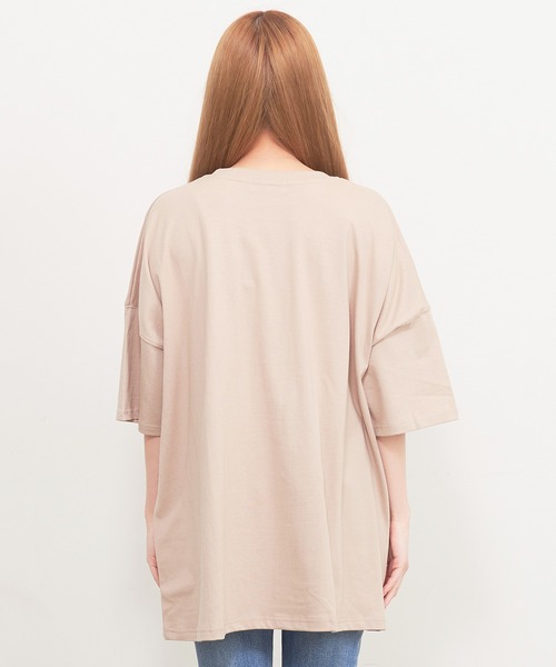 SILVER BULLET（シルバーバレット）の「『BANANA TRIP/バナナトリップ』刺繍ロゴワイドBIG Tシャツ【b】（Tシャツ/カットソー・レディース・ブラック/ホワイト/ベージュ・M/L）」の6枚目の写真