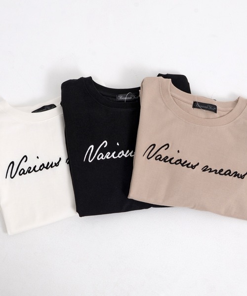 SILVER BULLET（シルバーバレット）の「『BANANA TRIP/バナナトリップ』刺繍ロゴワイドBIG Tシャツ【b】（Tシャツ/カットソー・レディース・ブラック/ホワイト/ベージュ・M/L）」の7枚目の写真