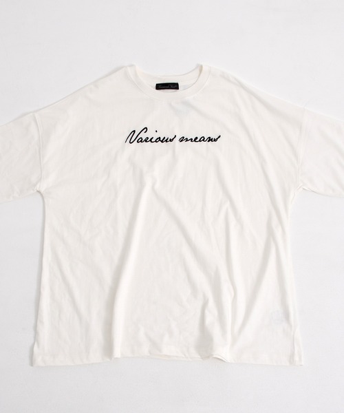 SILVER BULLET（シルバーバレット）の「『BANANA TRIP/バナナトリップ』刺繍ロゴワイドBIG Tシャツ【b】（Tシャツ/カットソー・レディース・ブラック/ホワイト/ベージュ・M/L）」の8枚目の写真