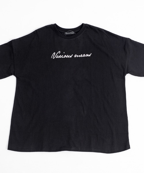 SILVER BULLET（シルバーバレット）の「『BANANA TRIP/バナナトリップ』刺繍ロゴワイドBIG Tシャツ【b】（Tシャツ/カットソー・レディース・ブラック/ホワイト/ベージュ・M/L）」の9枚目の写真