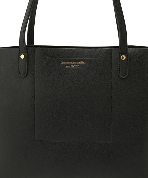 ROPE' PICNIC(ロペピクニック)の「軽量平カシメフロントポケット3層A4トートバッグ(トートバッグ・レディース・ブラック/グレー/ベージュ系その他・FREE)」の9枚目の写真