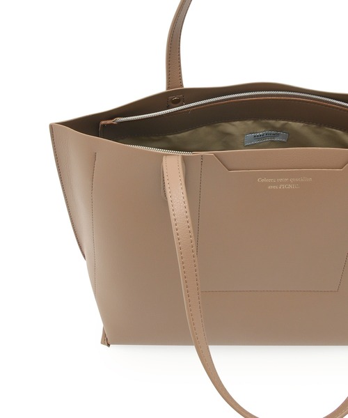 ROPE' PICNIC(ロペピクニック)の「軽量平カシメフロントポケット3層A4トートバッグ(トートバッグ・レディース・ブラック/グレー/ベージュ系その他・FREE)」の6枚目の写真