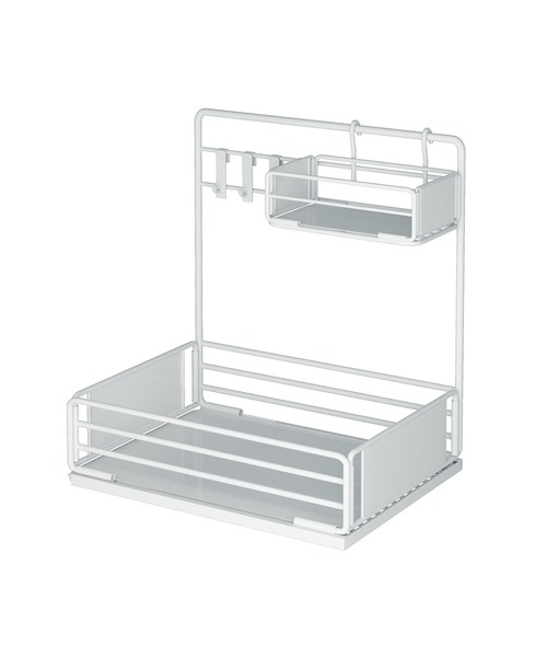 【セール】頑丈シンク下スライドラック2段（収納グッズ）｜aimoha（アイモハ）