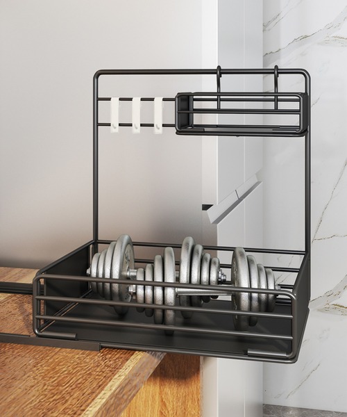 【セール】頑丈シンク下スライドラック2段（収納グッズ）｜aimoha（アイモハ）