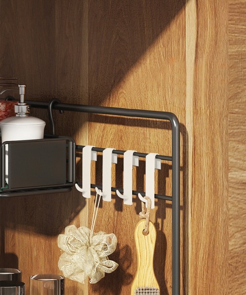 【セール】頑丈シンク下スライドラック2段（収納グッズ）｜aimoha（アイモハ）