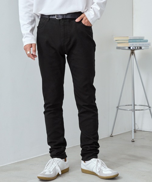 Anchor Smith（アンカー スミス）の「スーパーストレッチスキニーチノパンツ（チノパンツ・メンズ・ブラック/ベージュ/ブラウン/オリーブ/チャコール・M/L）」の2枚目の写真