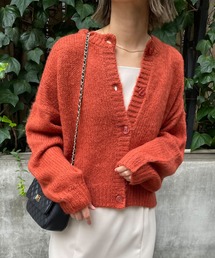 モヘアタッチニットカーディガン