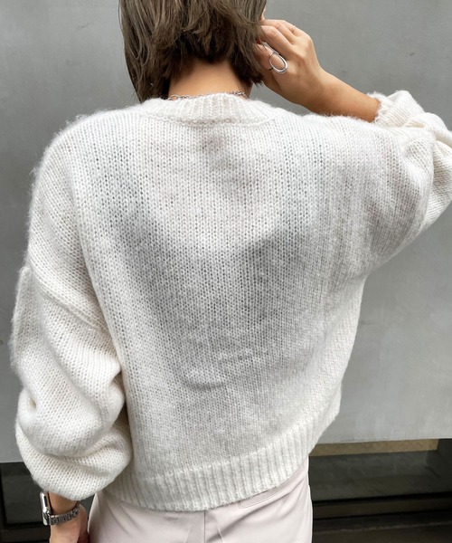 MLI'A（エムリア）の「モヘアタッチニットカーディガン（カーディガン/ボレロ・レディース・ブラック/ベージュ/パープル/ライム/アイボリー/レンガ/イエロー系その他・M）」の17枚目の写真