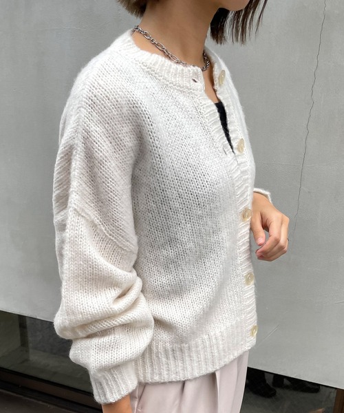 MLI'A（エムリア）の「モヘアタッチニットカーディガン（カーディガン/ボレロ・レディース・ブラック/ベージュ/パープル/ライム/アイボリー/レンガ/イエロー系その他・M）」の19枚目の写真