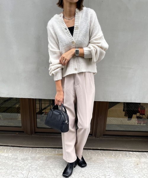 MLI'A（エムリア）の「モヘアタッチニットカーディガン（カーディガン/ボレロ・レディース・ブラック/ベージュ/パープル/ライム/アイボリー/レンガ/イエロー系その他・M）」の20枚目の写真