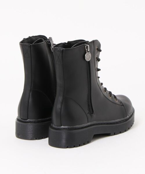 earth music&ecology Blue Label（アースミュージックアンドエコロジーブルーレーベル）の「【earth music&ecology】　ミドル丈レースアップブーツ（ブーツ・レディース・ダークブラウン/ホワイト/ブラック・S/M/L/LL）」の4枚目の写真