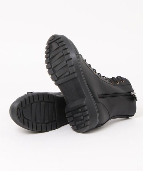 earth music&ecology Blue Label（アースミュージックアンドエコロジーブルーレーベル）の「【earth music&ecology】　ミドル丈レースアップブーツ（ブーツ・レディース・ダークブラウン/ホワイト/ブラック・S/M/L/LL）」の5枚目の写真