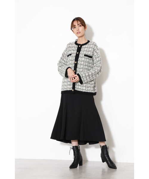 JILL STUART（ジルスチュアート）の「◆ジョアンニットツイード（カーディガン/ボレロ・レディース・ホワイト/グリーン・FREE）」の18枚目の写真