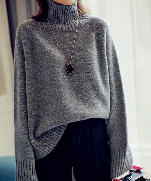 セール】タートルネック ニットトップス（ニット/セーター）｜LOPASS
