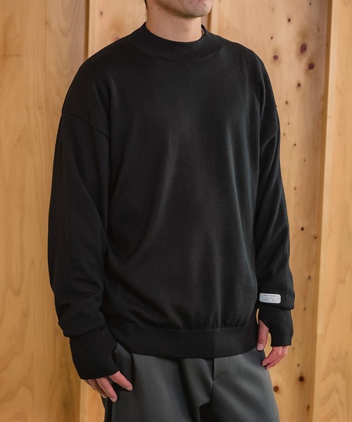 Jack Miller(ジャックミラー)の「Jack Miller ソリッドウールモックネック 002(ニット/セーター・メンズ・サンドグレー/ブラック・L/M)」の20枚目の写真