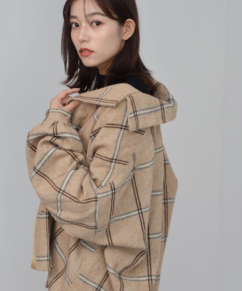 Auntie Rosa（アンティローザ）の「【Shoowtime】ビッグシルエット シャツジャケット Big silhouette Shirt jacket（その他アウター・レディース・ベージュ/グレー・FREE）」の2枚目の写真