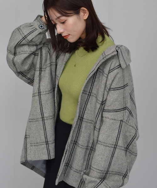 Auntie Rosa（アンティローザ）の「【Shoowtime】ビッグシルエット シャツジャケット Big silhouette Shirt jacket（その他アウター・レディース・ベージュ/グレー・FREE）」の3枚目の写真