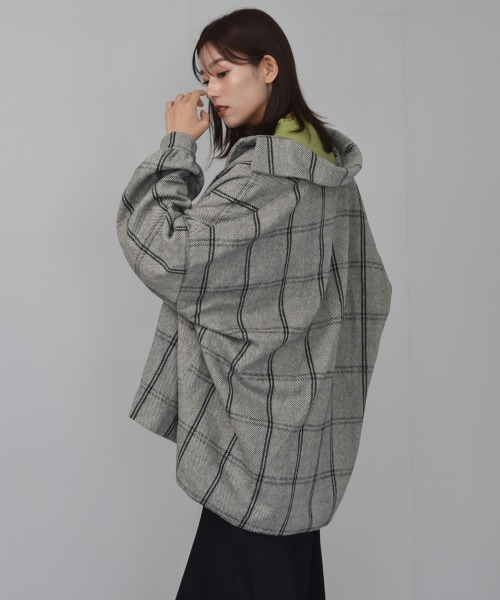 Auntie Rosa（アンティローザ）の「【Shoowtime】ビッグシルエット シャツジャケット Big silhouette Shirt jacket（その他アウター・レディース・ベージュ/グレー・FREE）」の6枚目の写真